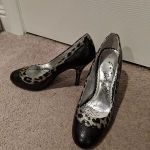 Leopard print heels